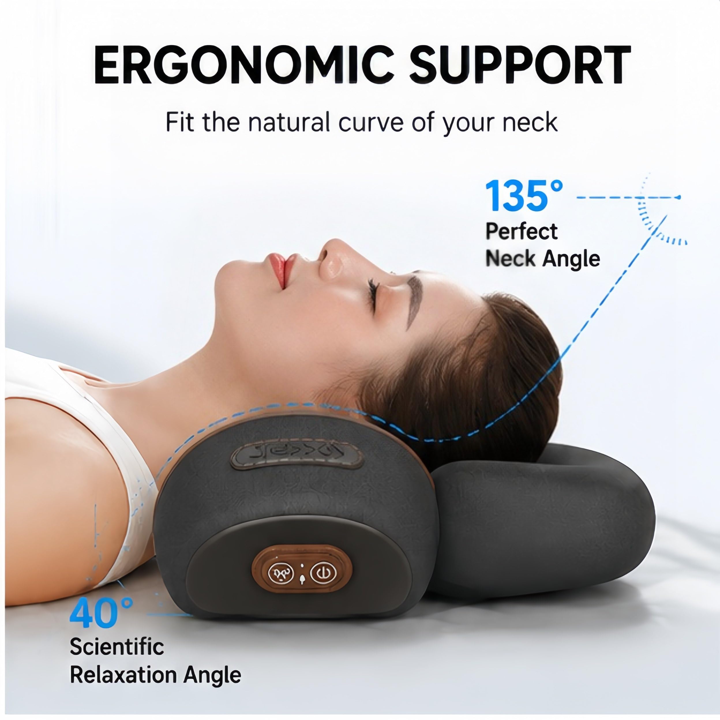 Massaggiatore Cervicale 3 In 1, Cuscino Massaggiante Riscaldato