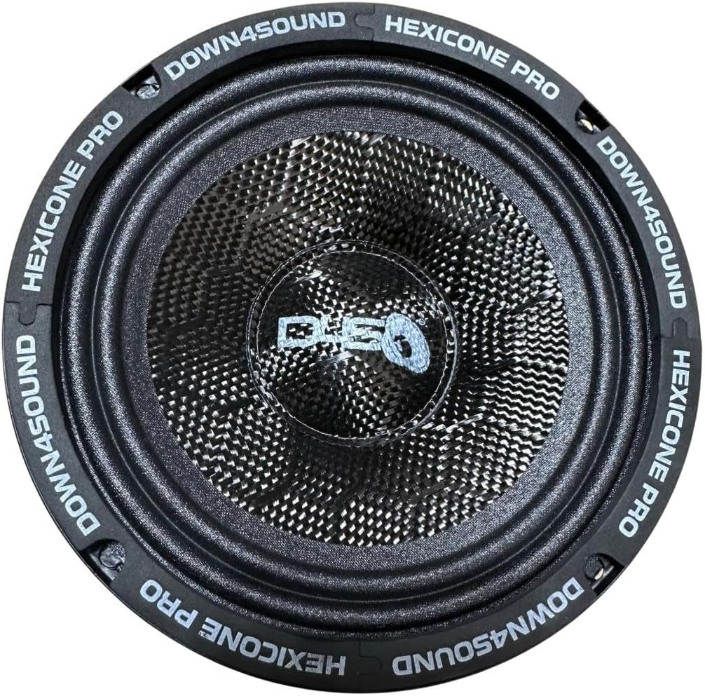 Down4Sound Hexicone PRO 6.5" All SZN Carbon Fiber Pro Audio Speaker 200W RMS 4 Ohm