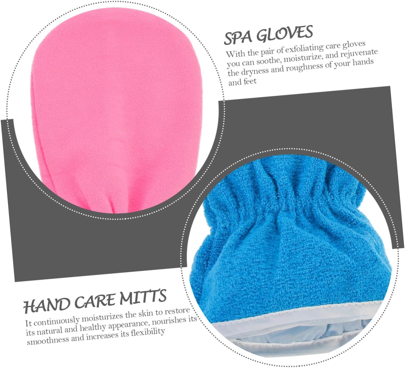 MAGICLULU 3 Pairs Paraffin Wax Gloves Moisturizing Spa Hand Care Mittens Thermal Insulation Hand Treatment Gloves for Dry Skin and Household Use