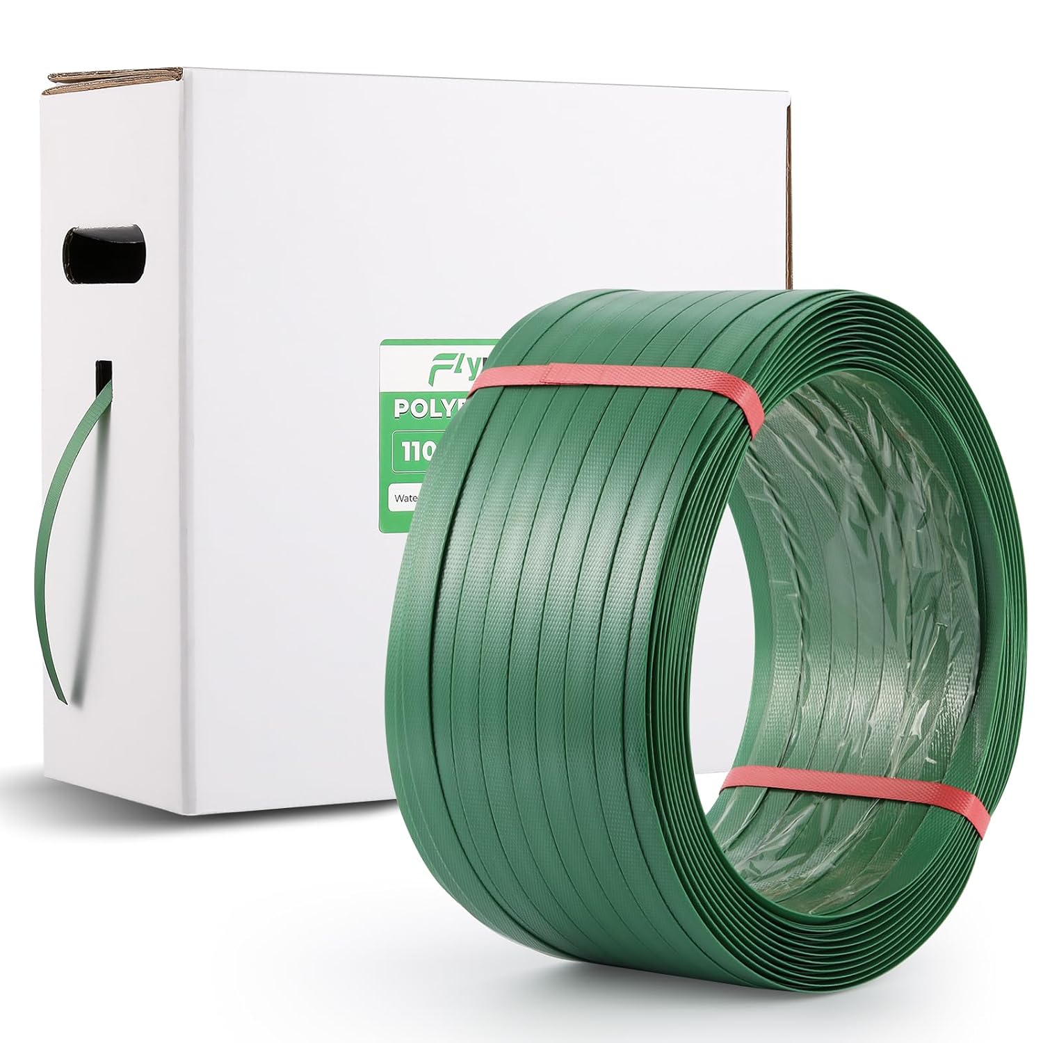 5/8" x 1049' Polyester (PET) Heavy Duty Packaging Strapping Banding Roll, 1100lbs Break Strength, Pallet Packaging Kit (320m/1049‘)