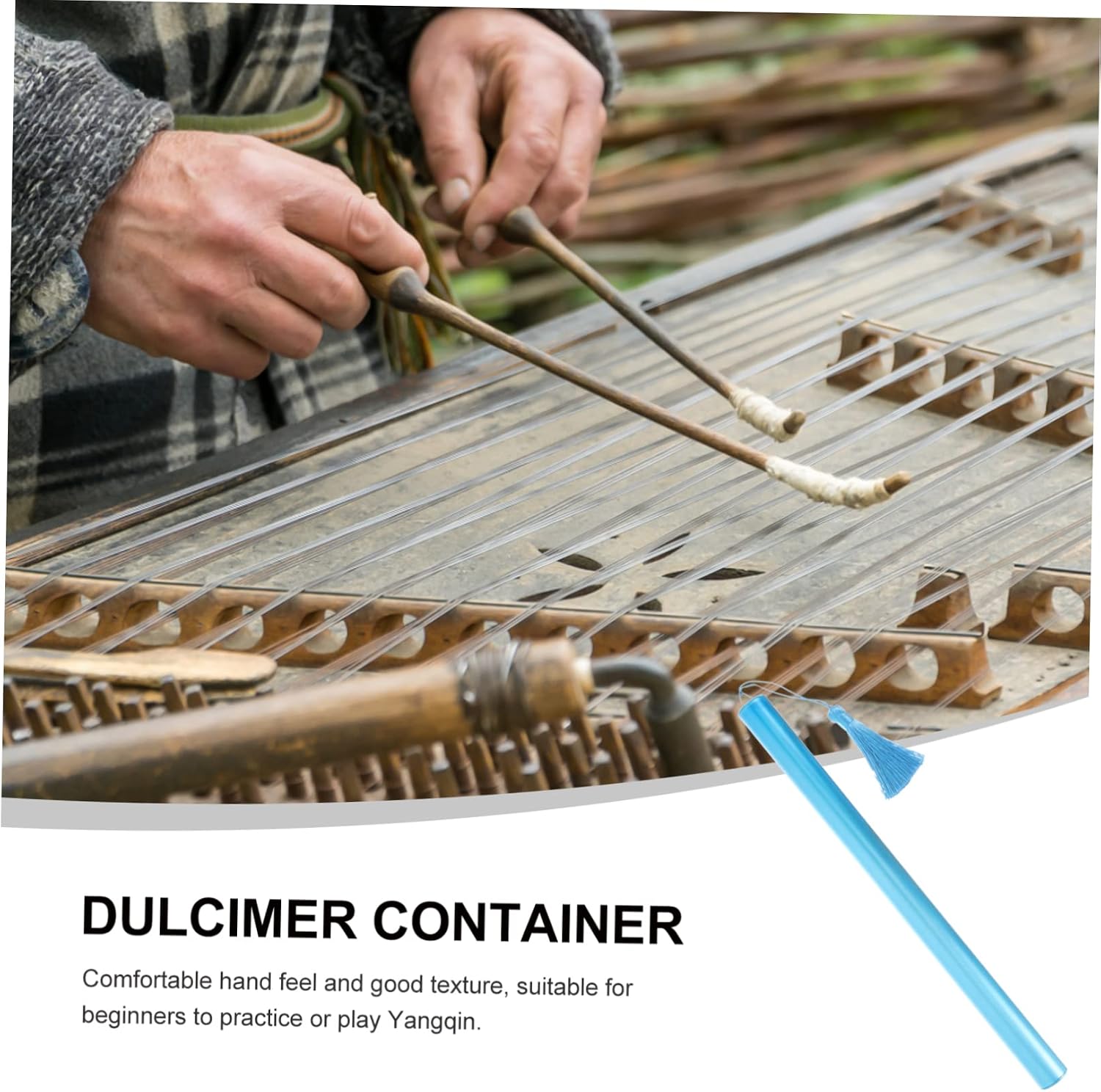 Levemolo Dulcimer Storage Holder for Yangqin Portable Accessory Container Fine Workmanship Capacity Tubes Bright Colors for Musicians for Yangqin Players