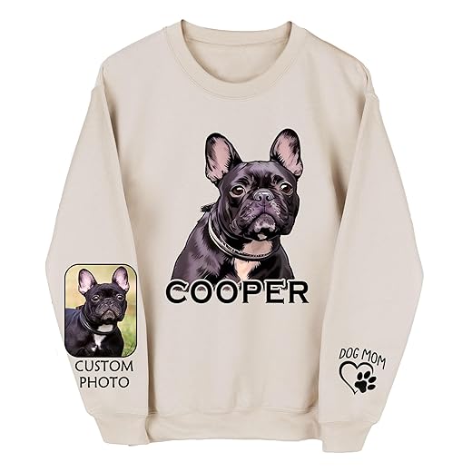 CHIARA CONTI11 Customizable Pet Sweatshirt, Sweatshirt With Picture, Personalized Sweatshirts, Custom Hoodie Pet, Dog Mom Sweatshirt 2