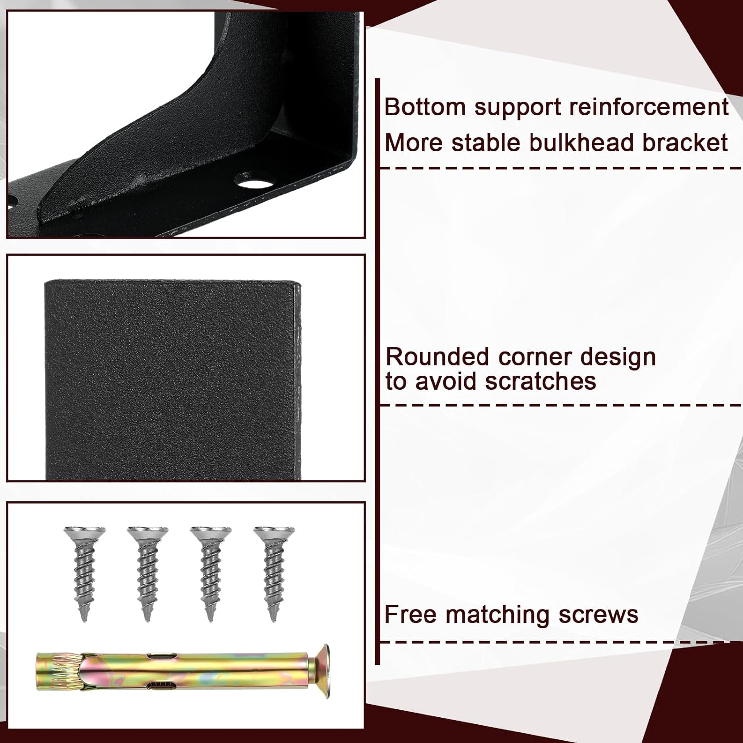 8 Pack 6"x 4" Shelf Brackets with Beam Heavy Duty L Shelf Brackets Bulk Metal Steel Mounting Hardware Support Vertical Angle for DIY Shelves Desk Counter Closet Support Kitchen Garage