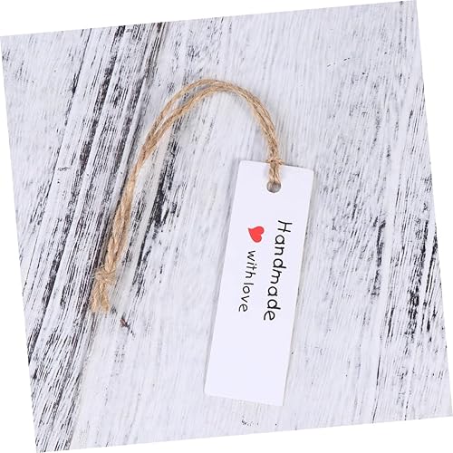 Miniatura 5 de MAGICLULU 2pcs etiquetas hechas a mano etiqueta de boda blanca