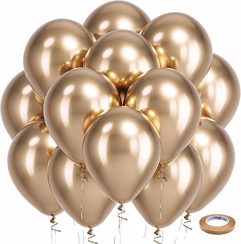 Miniatura 76 de Bezente Globos amarillos de látex para fiestas, paquete de 100 globos redondos de 12 pulgadas de color amarillo helio para decoraciones de fiesta