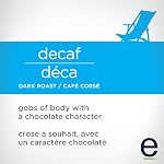Ethical Bean Fairtrade Organic Coffee, Decaf Dark Roast, Whole Bean Coffee