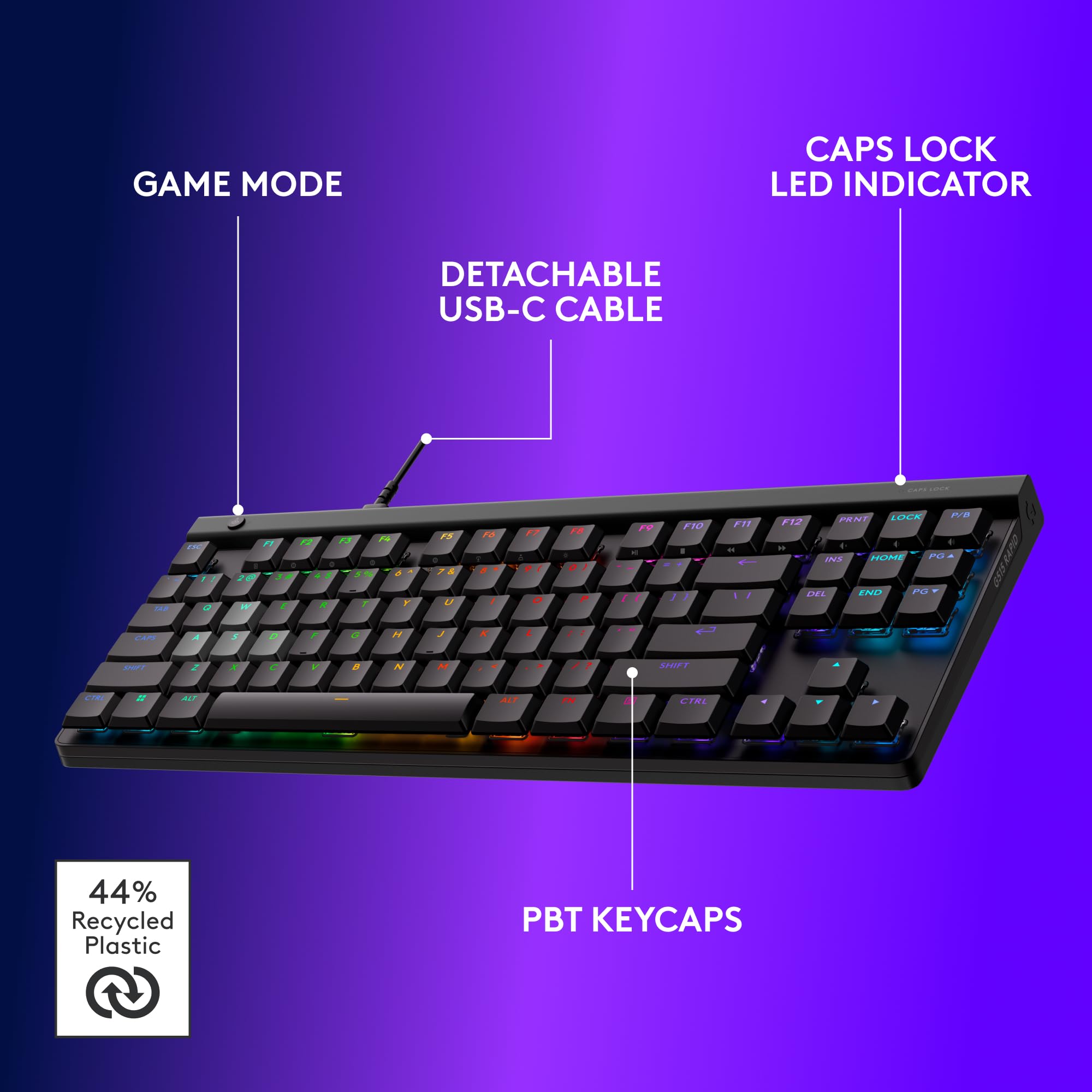 Amazon.com: Logitech G515 Rapid TKL Low-Profile Wired Gaming