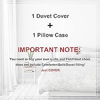 Vista 5 de Erosebridal Funda de edredón de color marrón y blanco tamaño individual, diseño de grafiti ombré para niños y niñas, funda de edredón de acuarela