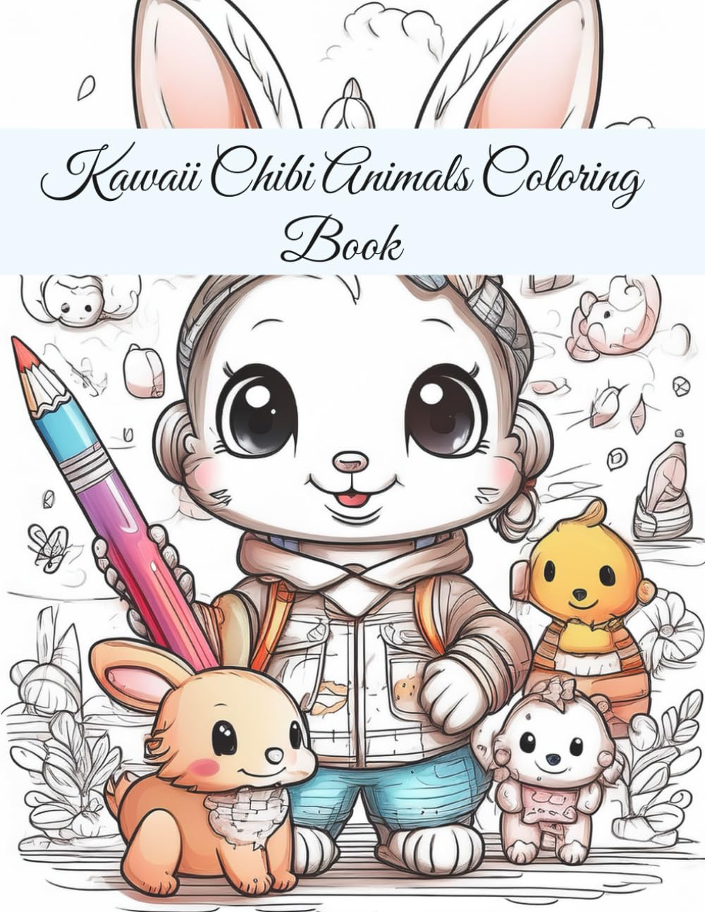 Kawaii Chibi Animals Coloring Book: Simple and Sweet Designs for Creative Kids