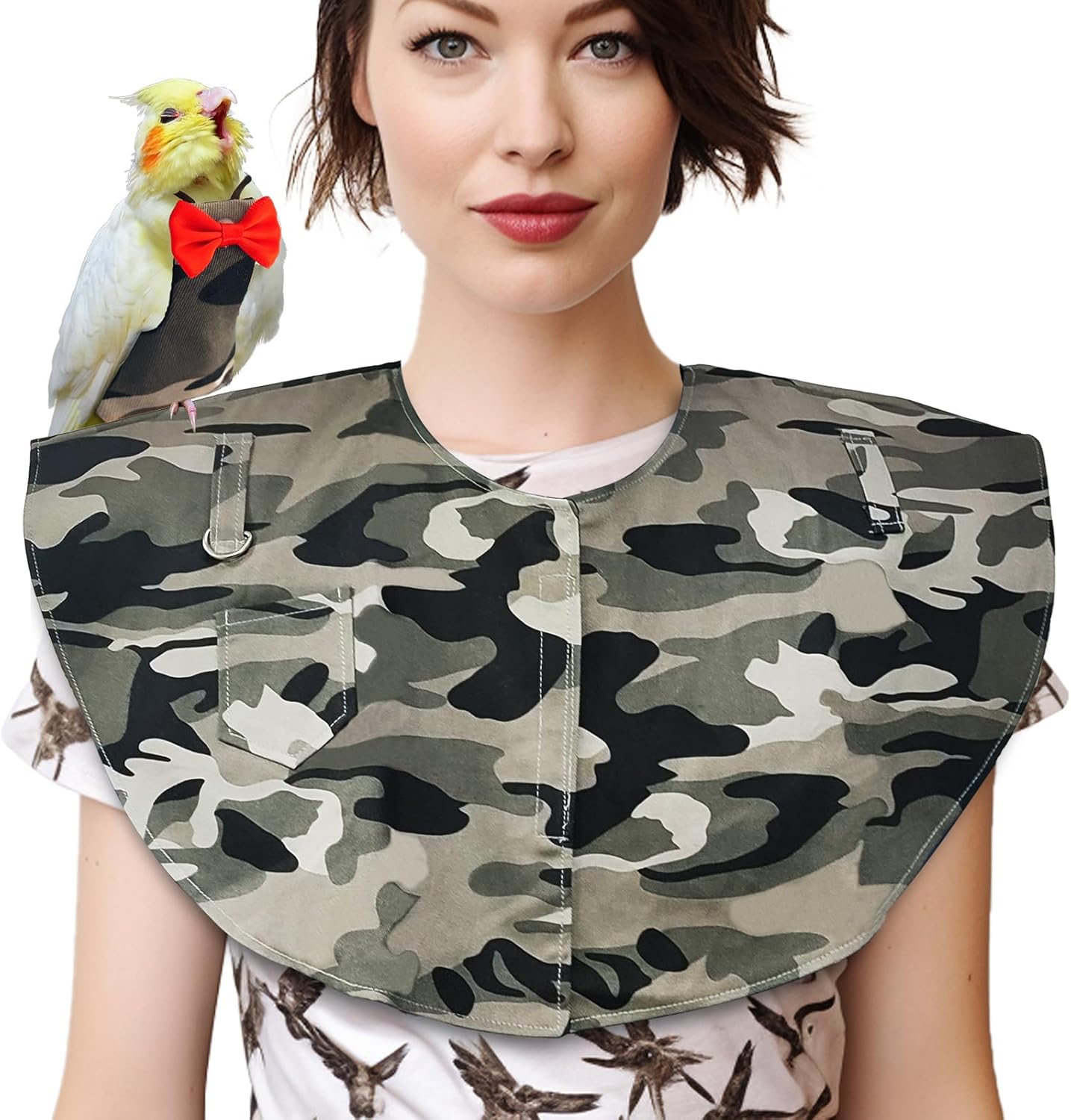 Parrot Anti-Scratch Shoulder Protector, and Reusable Bird Diaper Washable Parrot Flight Suit Nappies Clothes