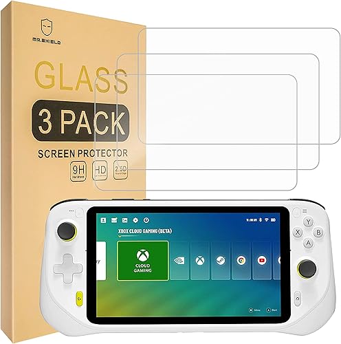 Mr.Shield Paquete de 3 Protector de pantalla para consola portátil Logitech G Cloud Gaming vidrio templado vidrio japonés con dureza 9H Protector de