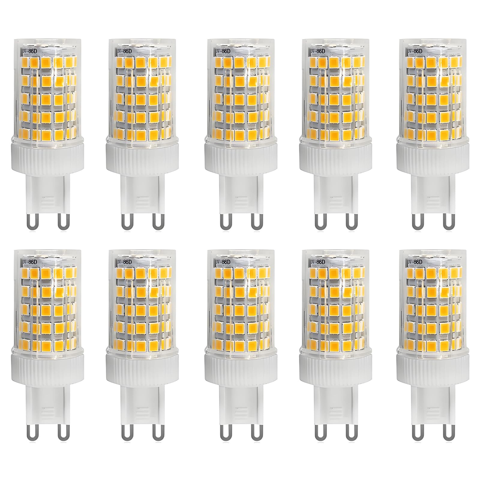 HUAMu 10W G9 LED Light Bulb, Warm White, 3000K, Equivalent 100W Halogen, 93Pcs LED, 1000 LM, 360° Beam Angle, Super Bright, AC 220V-240V, No Flicker Non-Dimmable, 10-Pack — image 1