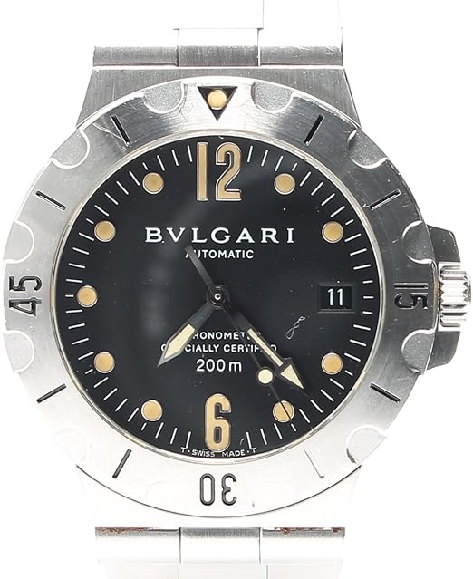 Amazon ブルガリ ディアゴノスクーバ Sd38s 自動巻き 腕時計 ブラック Bvlgari メンズ 中古 メンズ腕時計 腕時計 通販