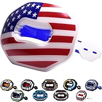 Vista 17 de Oral Mart Protector bucal de fútbol con diseño 3D LipFit para niños, protector bucal de fútbol juvenil (sin hervir) de ajuste instantáneo fresco