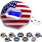 Oral Mart USA Flag Football Mouth Guard - Lip Guard Mouthpiece | Lip Protector Mouthguard (Detachable Strap Included)