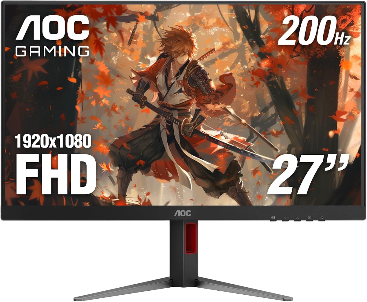 27" Gaming Monitor FHD 200Hz IPS NVIDIA G-SYNC Compatble 0.3ms, 27G4H | 1920x1080 Computer Monitor, LED, HDR 10, Audio Earphone out, VESA Mount, Console Ready, 3-Year Warranty