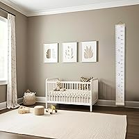 Vista 7 de Tabla de crecimiento para pared Regla de lona para niños con caja de almacenamiento de madera Tabla de medición impermeable Decoración