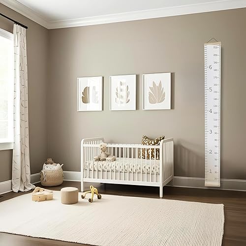 Miniatura 7 de Tabla de crecimiento para pared  Regla de lona para niños con caja de almacenamiento de madera  Tabla de medición impermeable  Decoración de