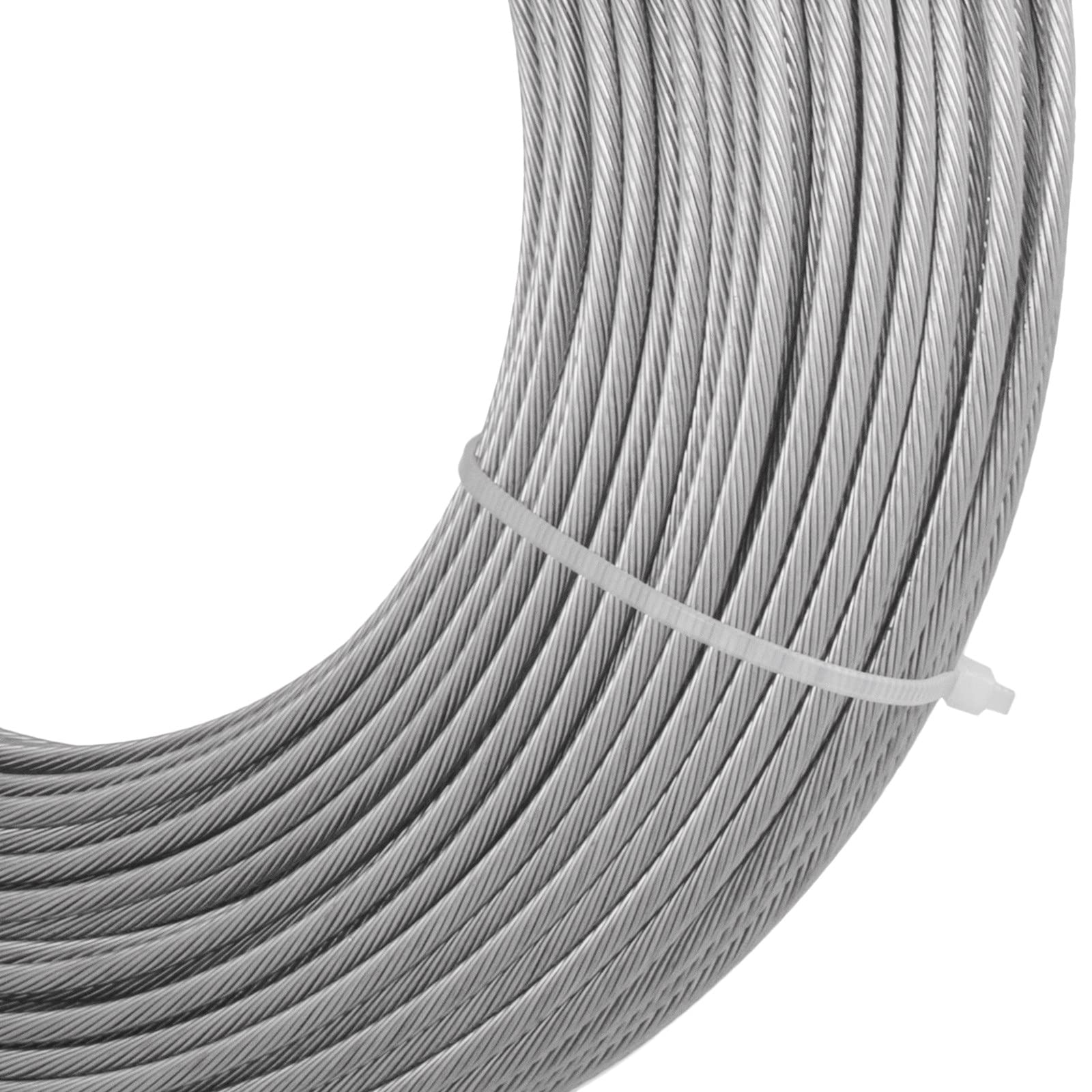 304 Edelstahl 7x7 Drahtseil 4mm Silber Verschiedene Längen(35M/114.8ft)