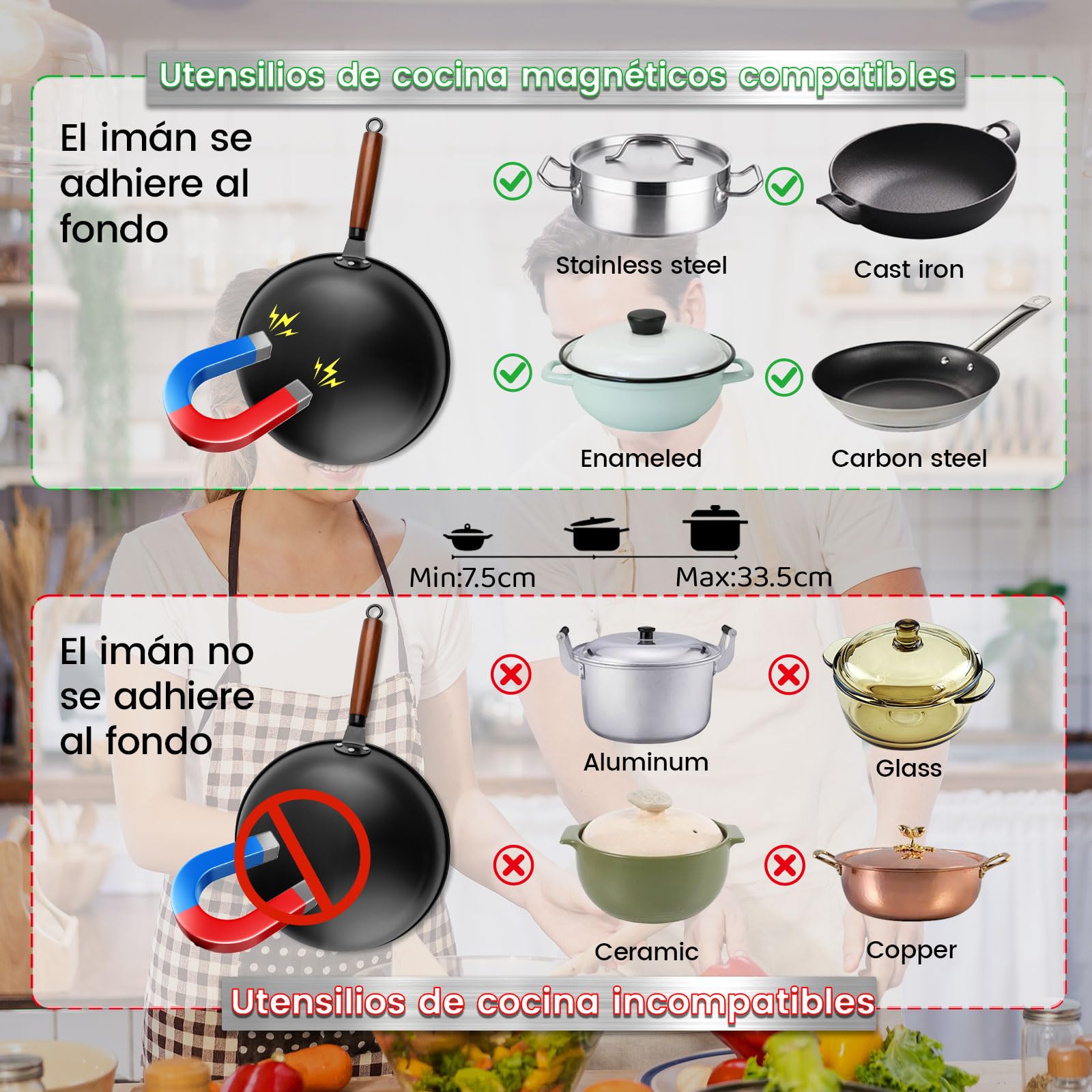 laca de Inducción Abangdun con Wok, Quemador de Inducción de 2500W con 16 Niveles de Potencia, 200W-2500W, Rango de Temperatura 80-240°C, Pantalla LED, Temporizador de 18 Horas, 220-240V