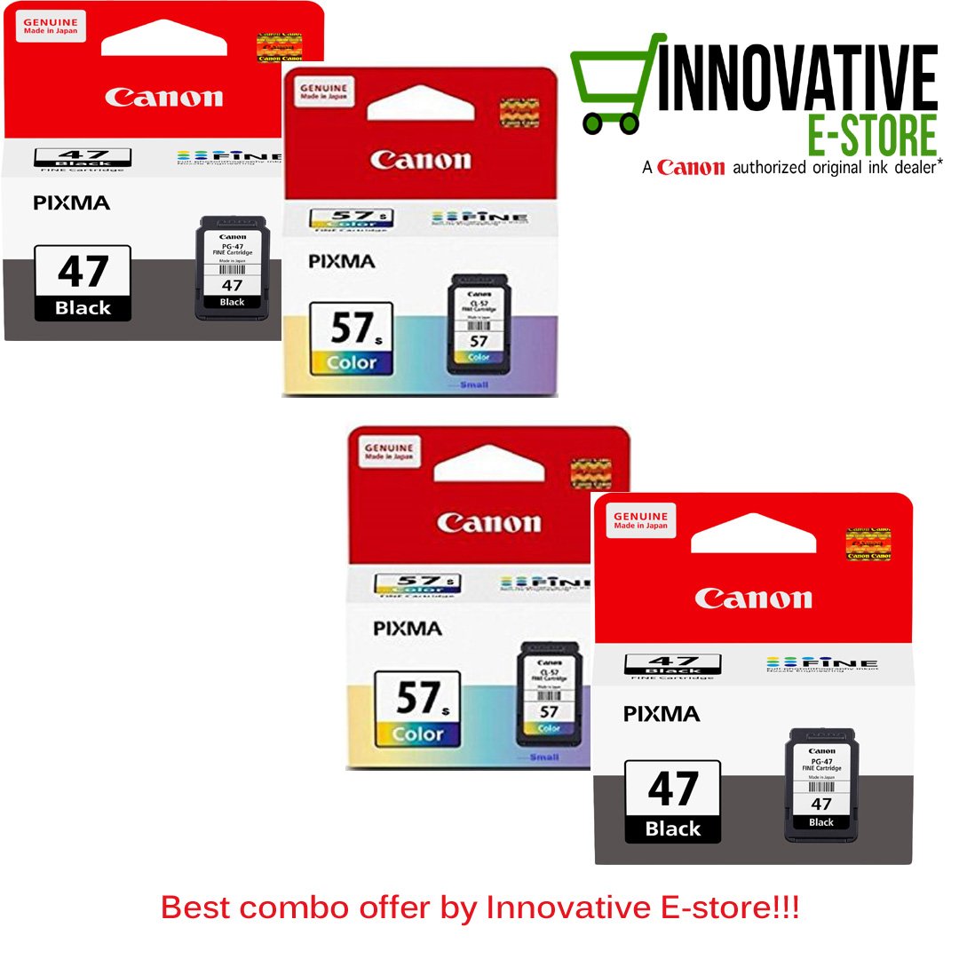 Innovative E-store Ink Cartridge Black and Colour, PG-47 and CL-57s Compatible with Canon Pixma E-400 Printer - Pack of 4, 2 Each (B074L2MKS7) Amazon Price History, Amazon Price Tracker