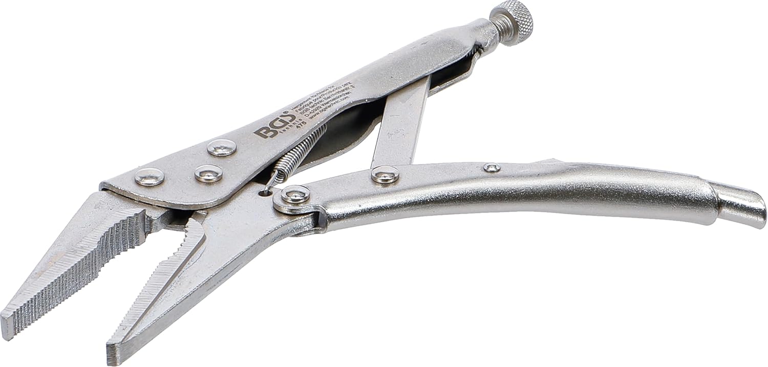 BGS 475 | Locking Long Nose Grip Pliers | 225 mm