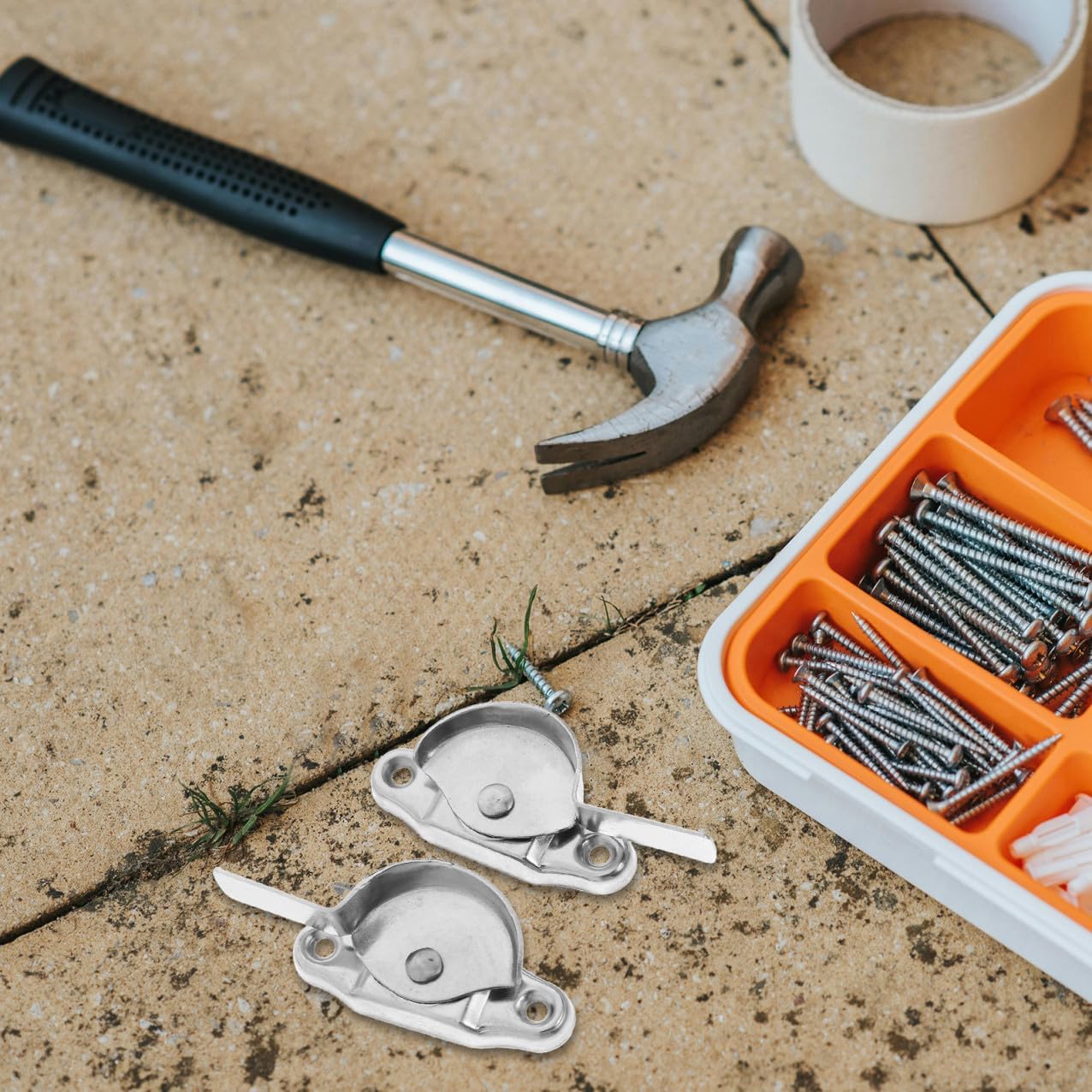 TOYANDONA 12sets Crescent Window Lock Stainless Steel Security Lock Padlock Key Included Home Security Easy Installation Resistant