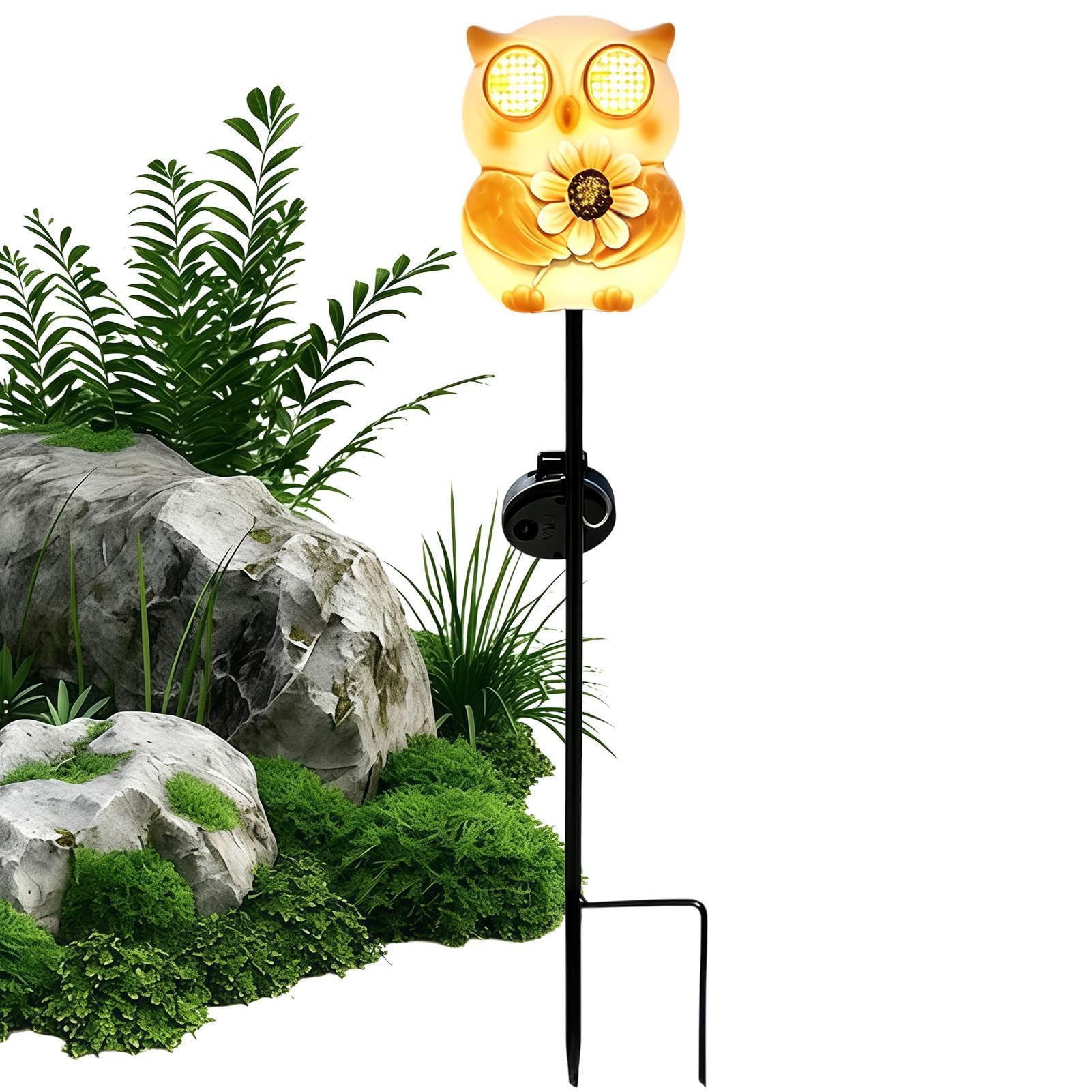 Generico Gufo Solare Lampada Impermeabile a Picchetto per Giardino