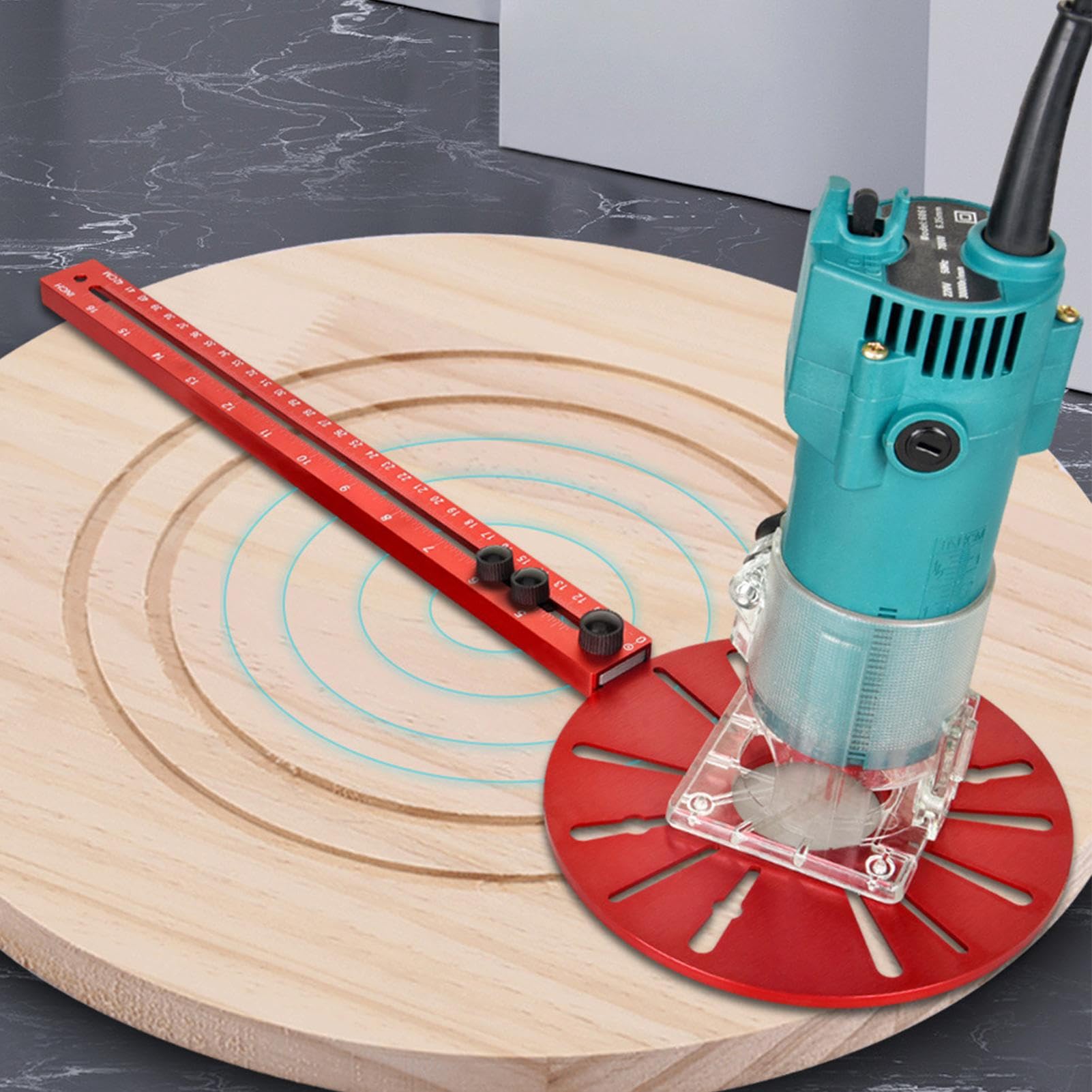 Soporte para fresar ranuras con router Guía de Recorte | Plantilla corte router en aleación aluminio Para Carpintería de Madera