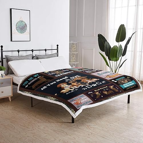 Miniatura 4 de Manta de forro polar para perro, manta suave para cachorros, ligera, cálida y acogedora con patrón de perro para todas las estaciones, sofá de cama,