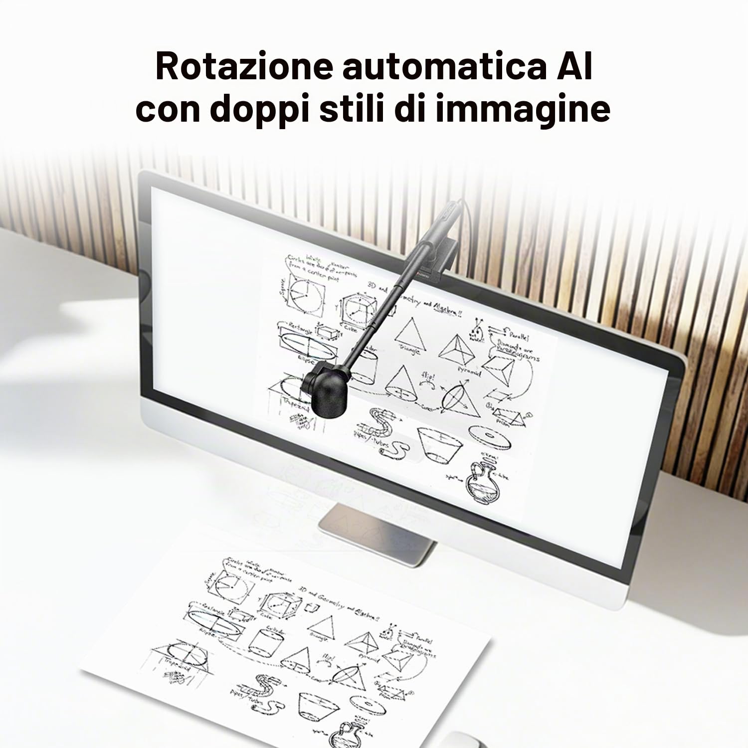 JOYUSING FlexCam10 4K Eye Contact Webcam per PC, 4 modalità in 1, Webcam con microfono, autofocus PDAF, 2 microfoni con cancellazione del rumore, FOV 79°, per conferenze, streaming, zoom FaceTime/Team