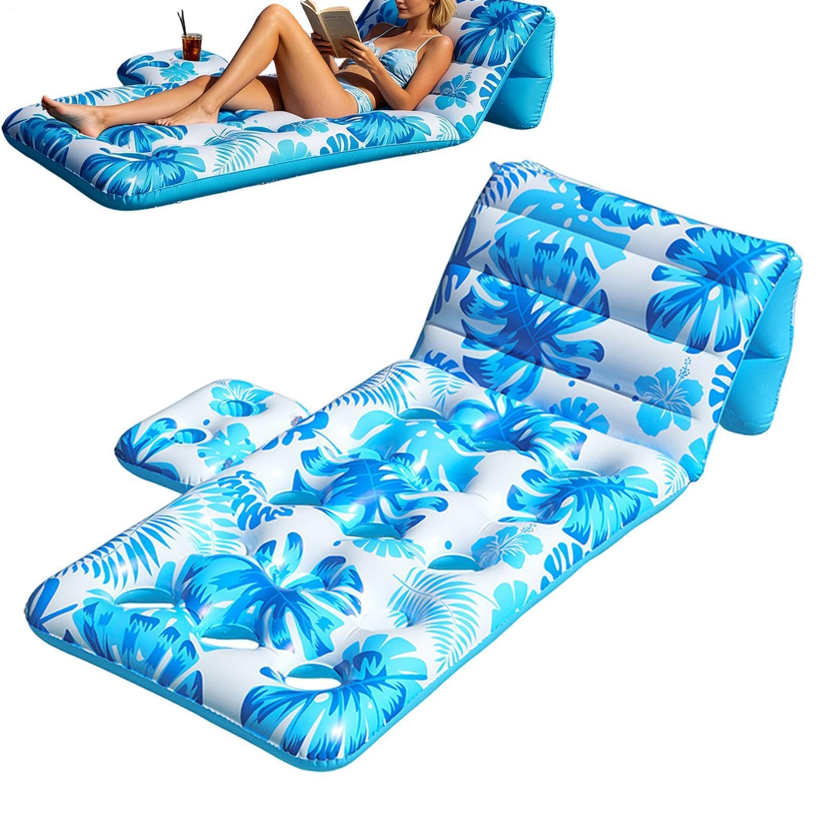 Aufblasbare Pool-Floats Aufblasbare Liege mit Getränkehalter Rückenlehne