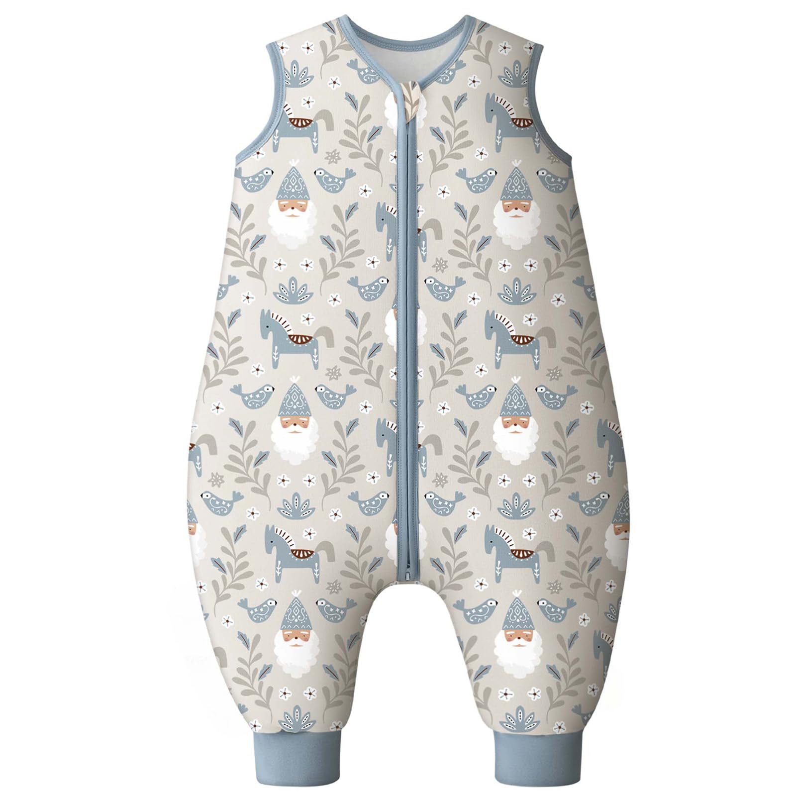 Looxii Pack de 2 Saco de Dormir bebé con Pies 0.5 TOG Algodón sacos de dormir de verano para 6-18 Meses Niños Niñas 70 cm Oso Rosa — view 12