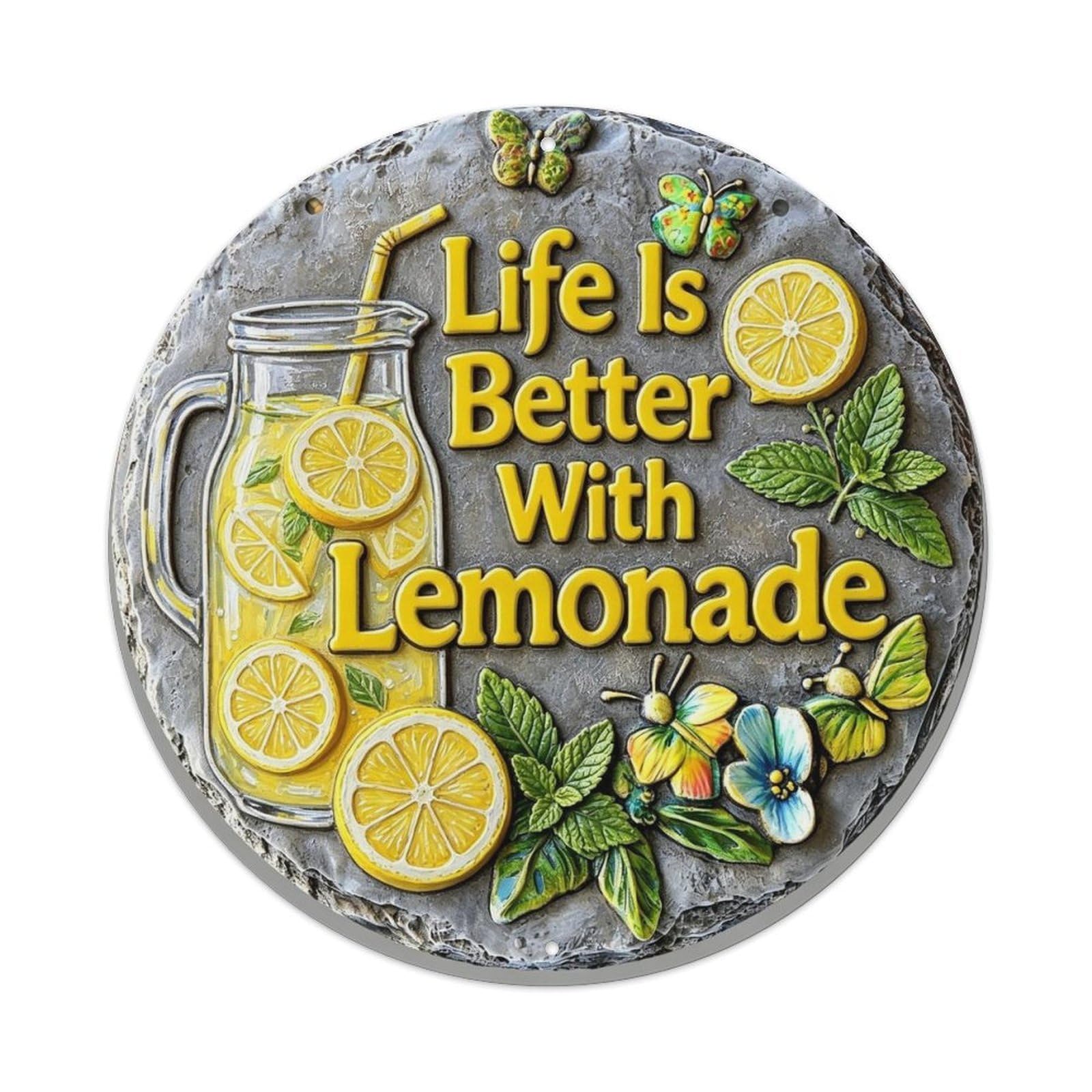 Life Is Better With Lemonade Metal Tin Sign Plaque