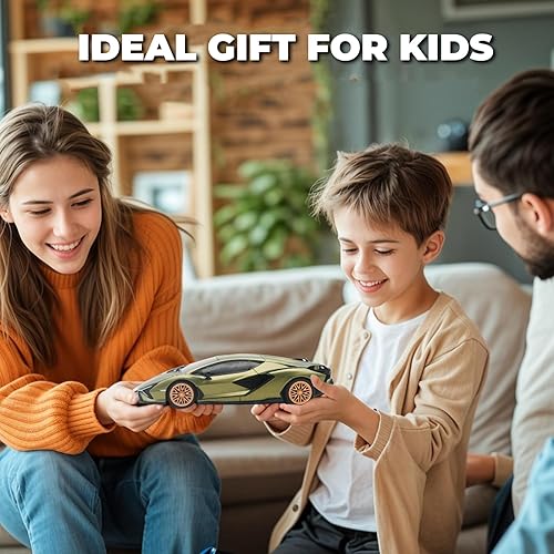 Miniatura 6 de QUN XING Auto a control remoto 124 con licencia oficial de 2.4 GHZ Rc Cars Lambo Sport Racing Toy Car para niños de 4 a 7 años, regalo de