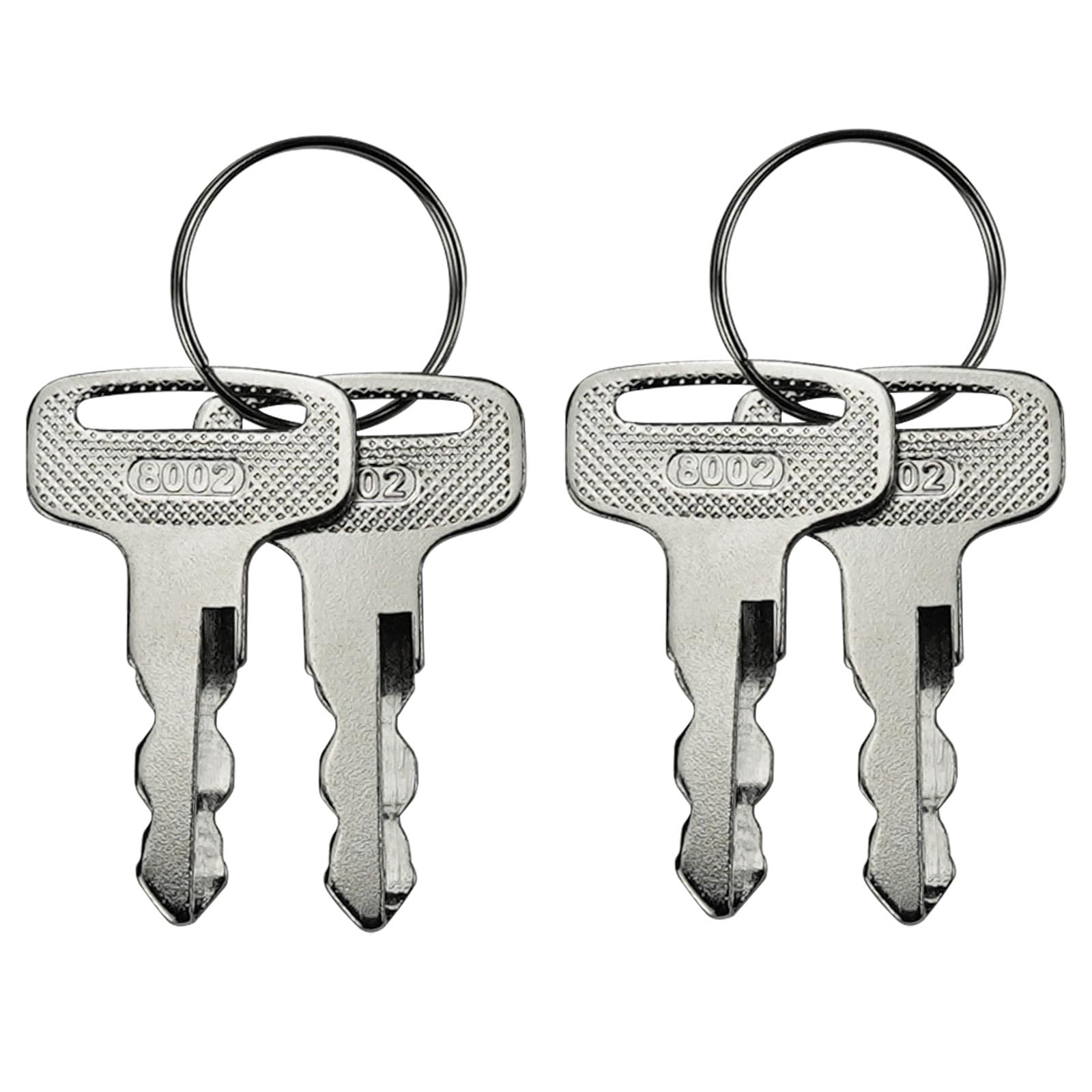 gradora 4PCS 8002 Golf Carts Keys Ignition Keys with 2 Keychains Replacement for Yama-ha PTV 10+ JU6-H2511-10 ELI80-0287