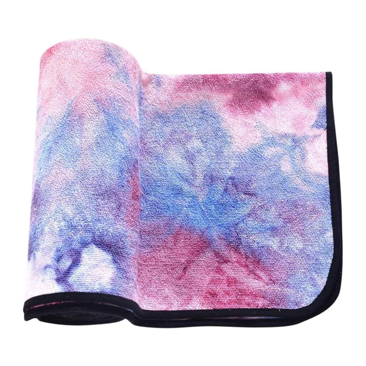 ZenYogaWedge - Asciugamano da yoga antiscivolo, ad asciugatura rapida, assorbente, lavabile, comoda coperta per yoga, pilates, allenamento meditazione, colorata, cool