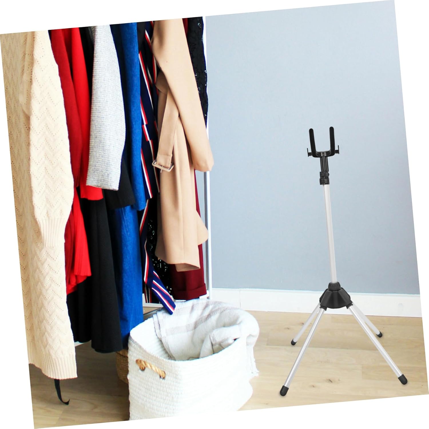 PRETYZOOM Garment Ironing Machine Hanger Steamer Stand Foldable Design Portable Drying Rack for Clothes Clothes Steamer Rack