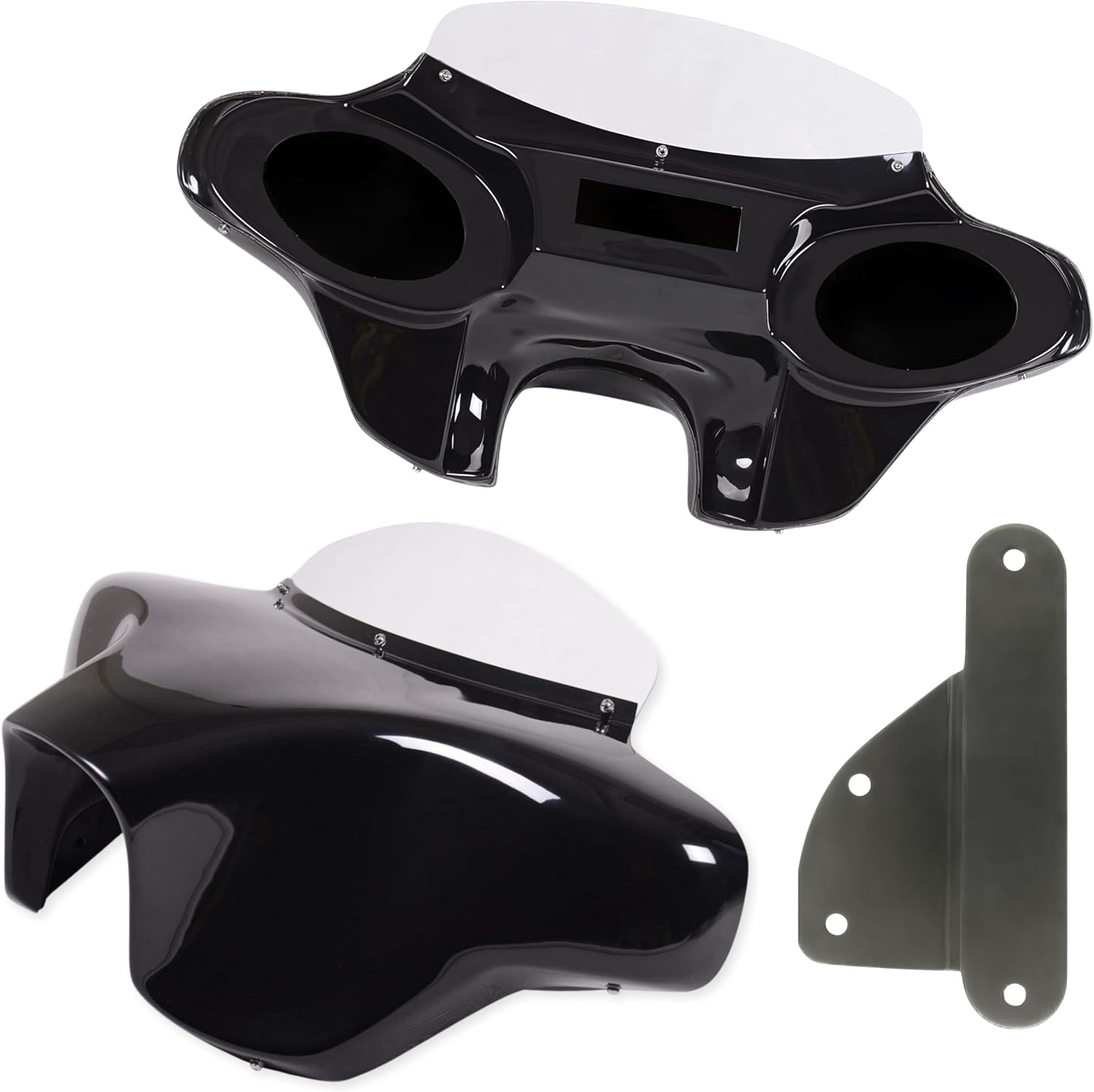 Vector Batwing Fairings Compatible with F12-2 Kawasaki Vulcan 1700 Nomad & Classic fiberglass batwing fairing with 2x6"x9" speaker cutouts