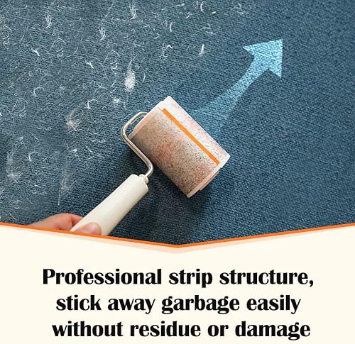 Miniatura 3 de Rodillos de pelusa para pelo de mascotas, extrapegajoso, removedor de polvo, 210 hojas, cinta fuerte, recargable, tamaño de viaje, fácil de