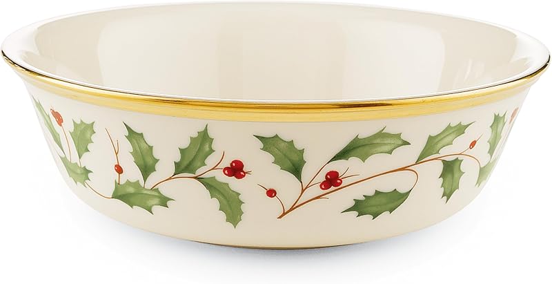 Lenox 146504230 Cuenco multiusos navideño, vajilla navideña | apto para lavavajillas | versátil para cereales, sopa o ensalada | cuenco multiusos | Capacidad de 16 oz, decoración de cocina navideña.