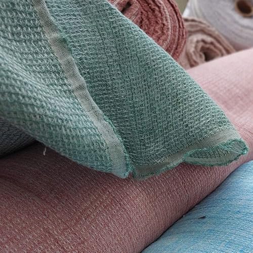 Miniatura 2 de Tela de tweed de lino azul oscuro  Material de tejido texturizado, perfecto para manualidades y decoración del hogar