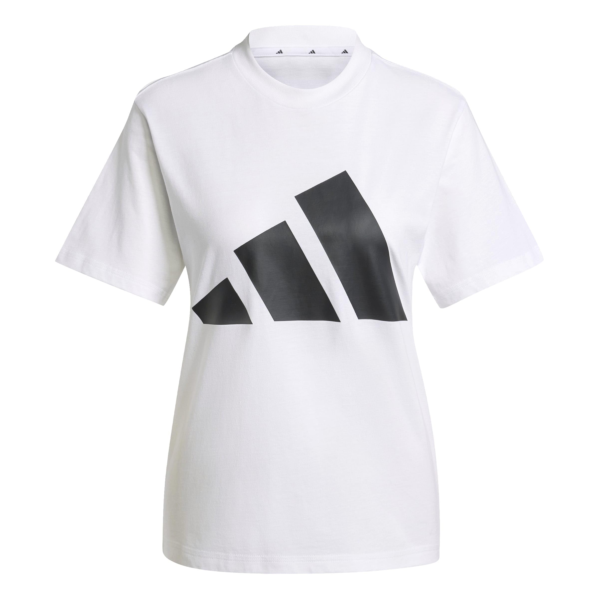 adidas Women's Essentials Big Logo Cotton Shirt, White/Black, XL