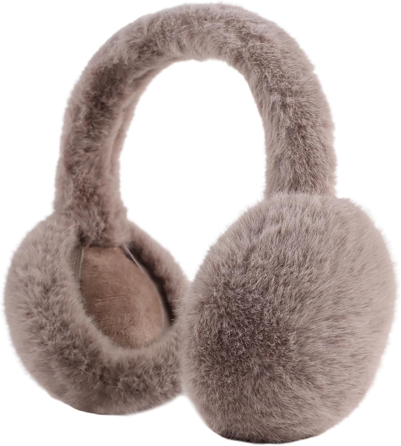 Zsedrut Winter Women Earmuff Foldable Ear Warmer Fluffy Ear Cover Warm Outdoor