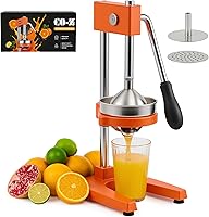 Vista 2 de CO-Z Exprimidor Manual de Cítricos, Exprimidor Manual de Servicio Pesado con Placas de Presión Cónicas y Planas, Exprimidor Profesional de Limón