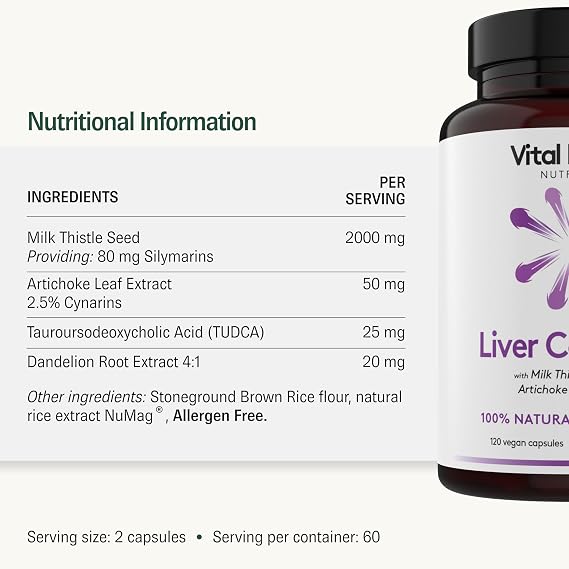Liver Protector - Milk Thirsle, TUDCA, Dandelion Roots, Artichoke - UK Made