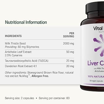 Liver Protector - Milk Thirsle, TUDCA, Dandelion Roots, Artichoke - UK Made