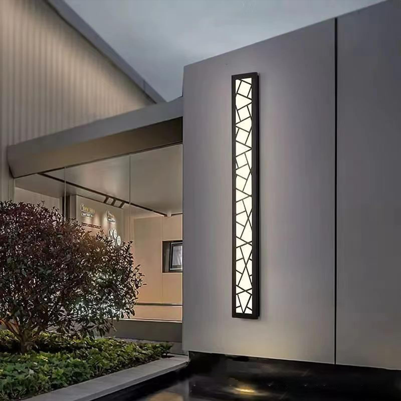 Appliques murales d'extérieur de 80 cm de long, luminaires LED modernes, applique murale rectangulaire noire 30 W, lumière chaude 3000 K, étanche IP65, pour maison, terrasse et jardin.