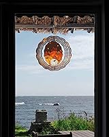 Vista 4 de Molinillo de viento de otoño, calabaza naranja, hoja de arce de acero inoxidable para patio y jardín, esculturas de viento Hapyy Fall Y'all de 10