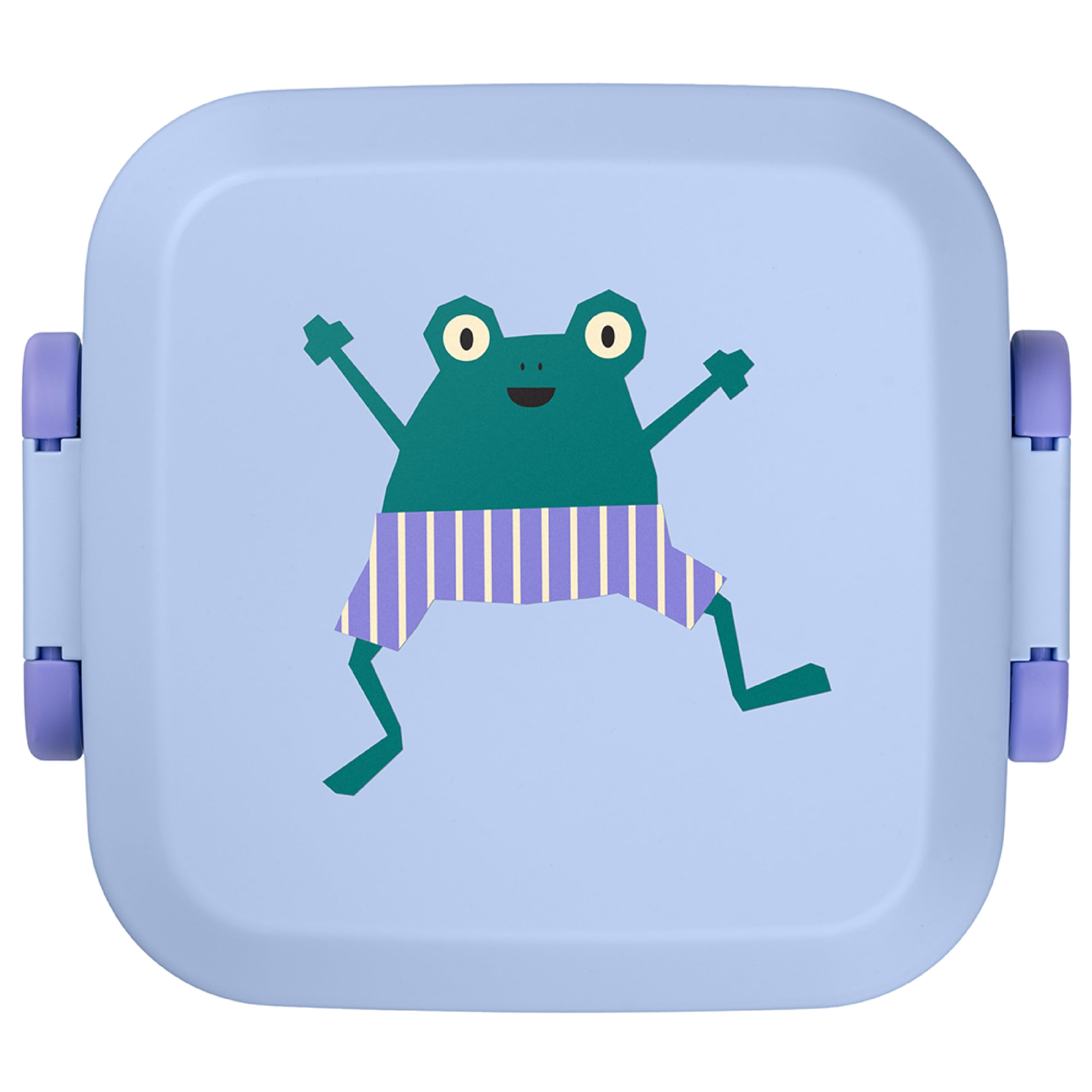 Boîte à lunch enfants pour l'école Amuse Rikko avec boîtes à goûter motif grenouille verte